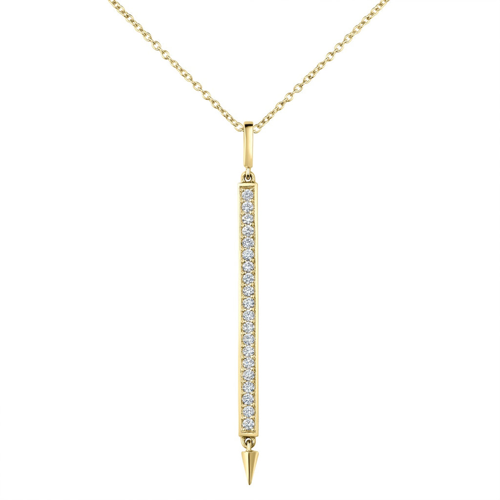 Diamond Bar Necklace With Spike | Return Sans | Irthly