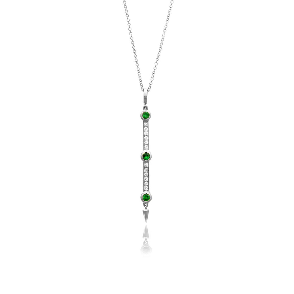 Diamond and Tsavorite Pendant | Return Sans | Irthly