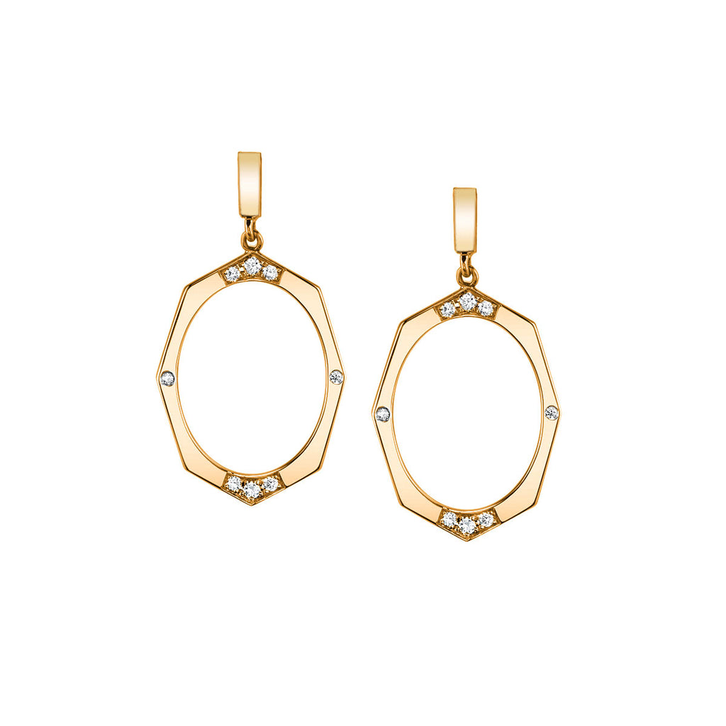 Diamond Drop Earrings In Rose Gold By Irthly