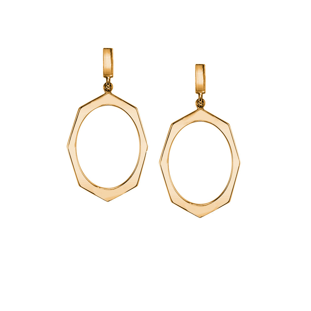 Rose Gold Drop Earrings By Irthly