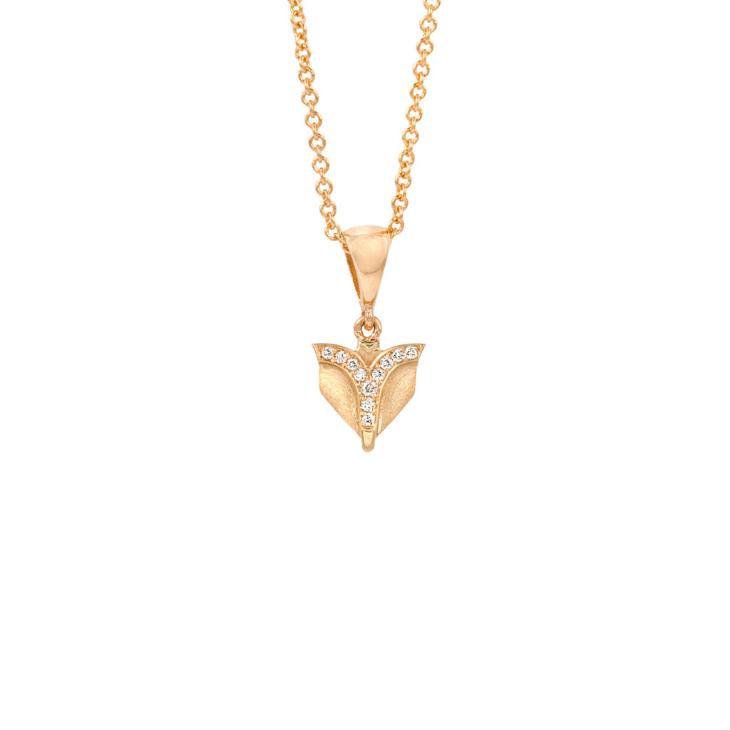 Deco Sans Fountain Diamond Pendant in 18k Gold Jewelry - Irthly - 1