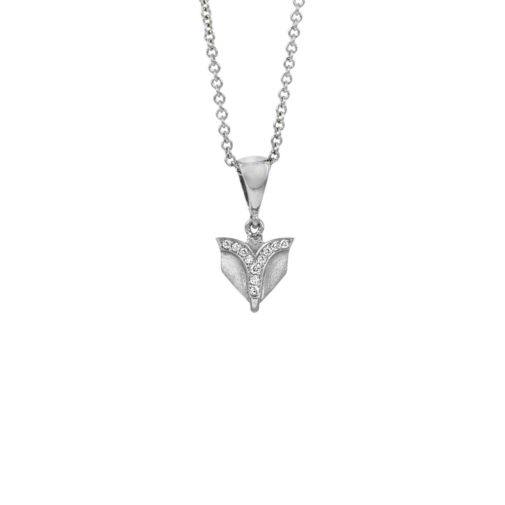 Deco Sans Fountain Diamond Pendant in 18k Gold Jewelry - Irthly - 3