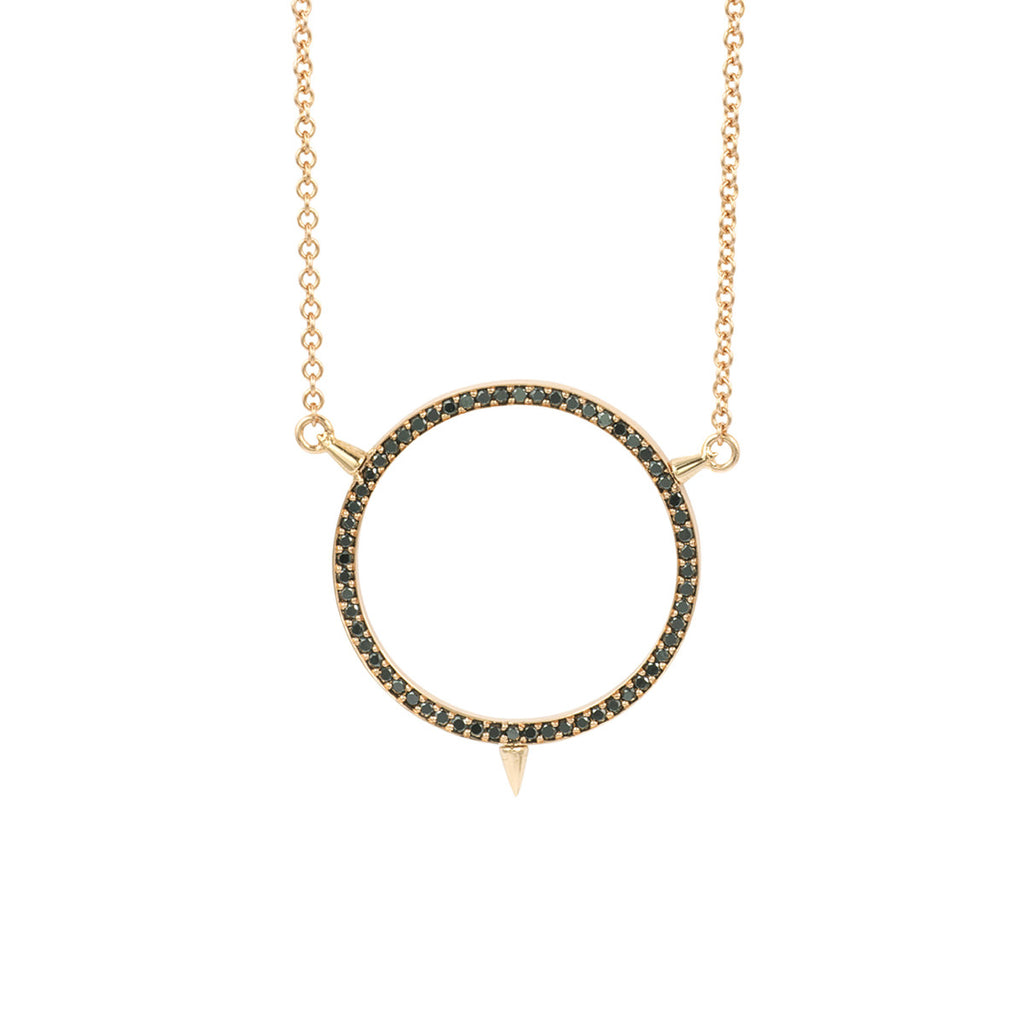 Cycles Sans Diamond Pendant in 18k Gold Jewelry - Irthly - 1