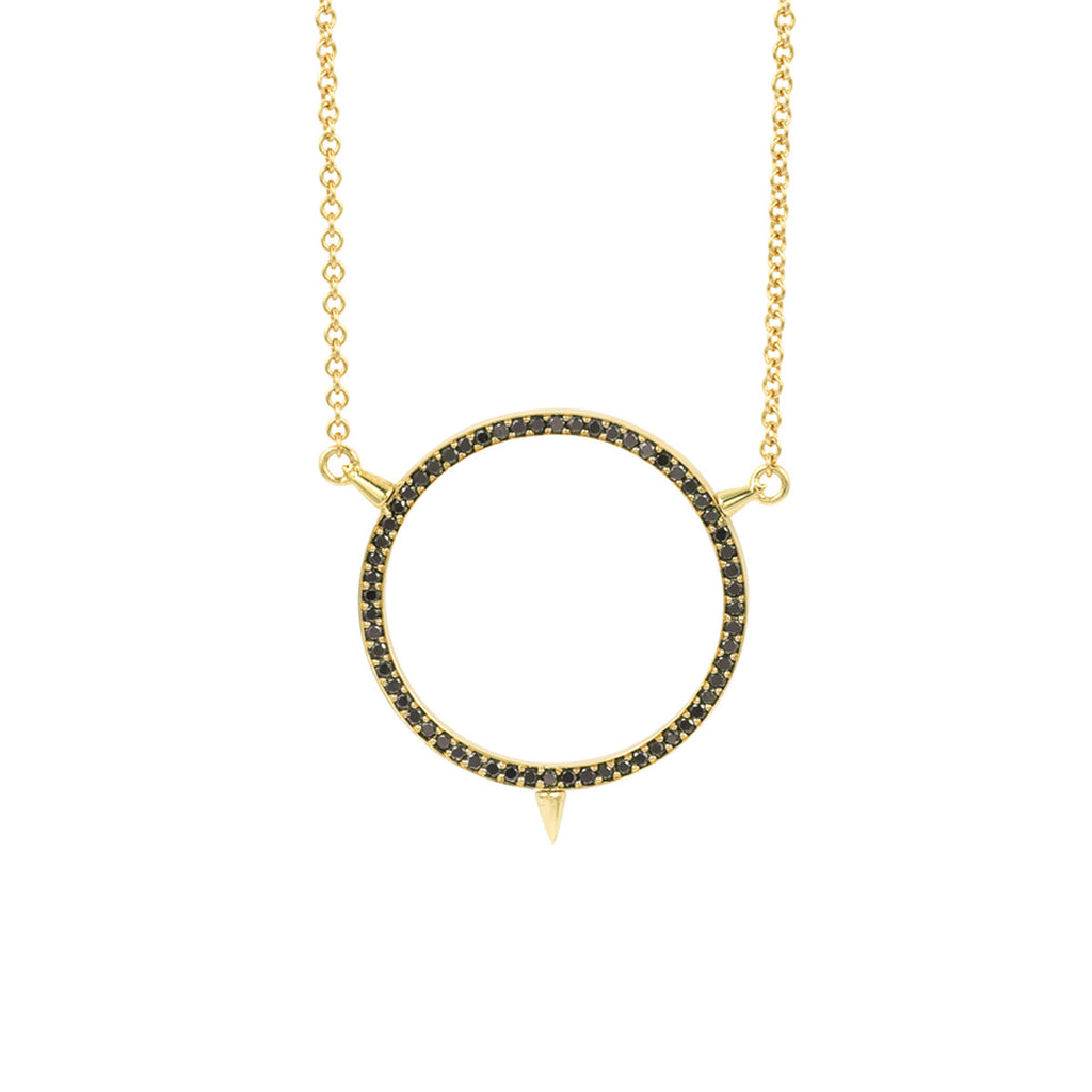 Cycles Sans Diamond Pendant in 18k Gold Jewelry - Irthly - 2
