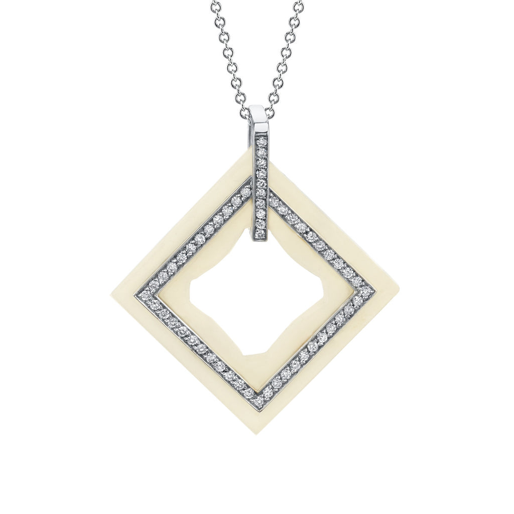 Frame Diamond Pendant in 18k Gold Jewelry - Irthly - 1