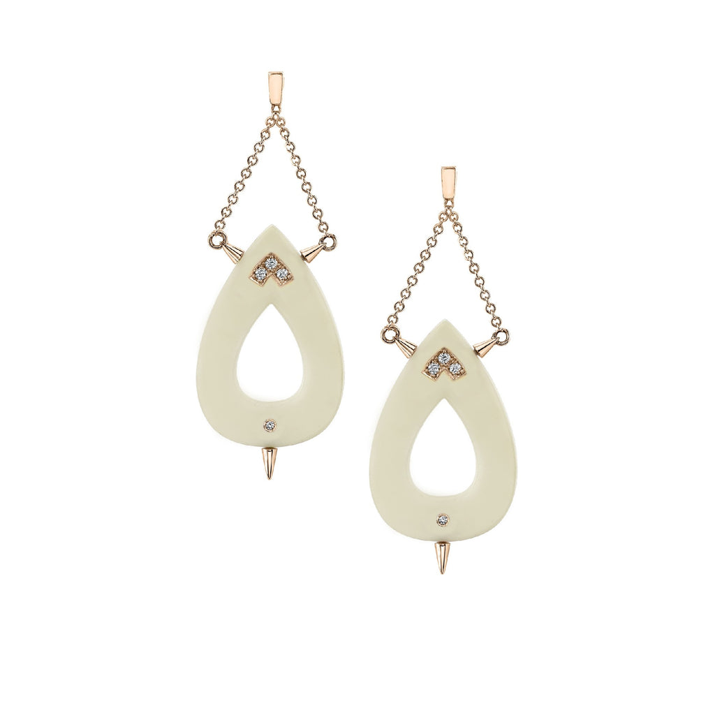 Small Nurture Diamond Earrings in 18k Gold Jewelry - Irthly - 1