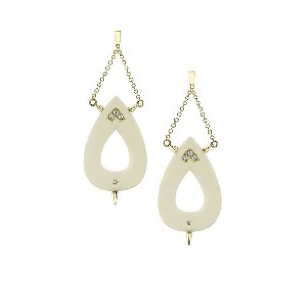 Small Nurture Diamond Earrings in 18k Gold Jewelry - Irthly - 2