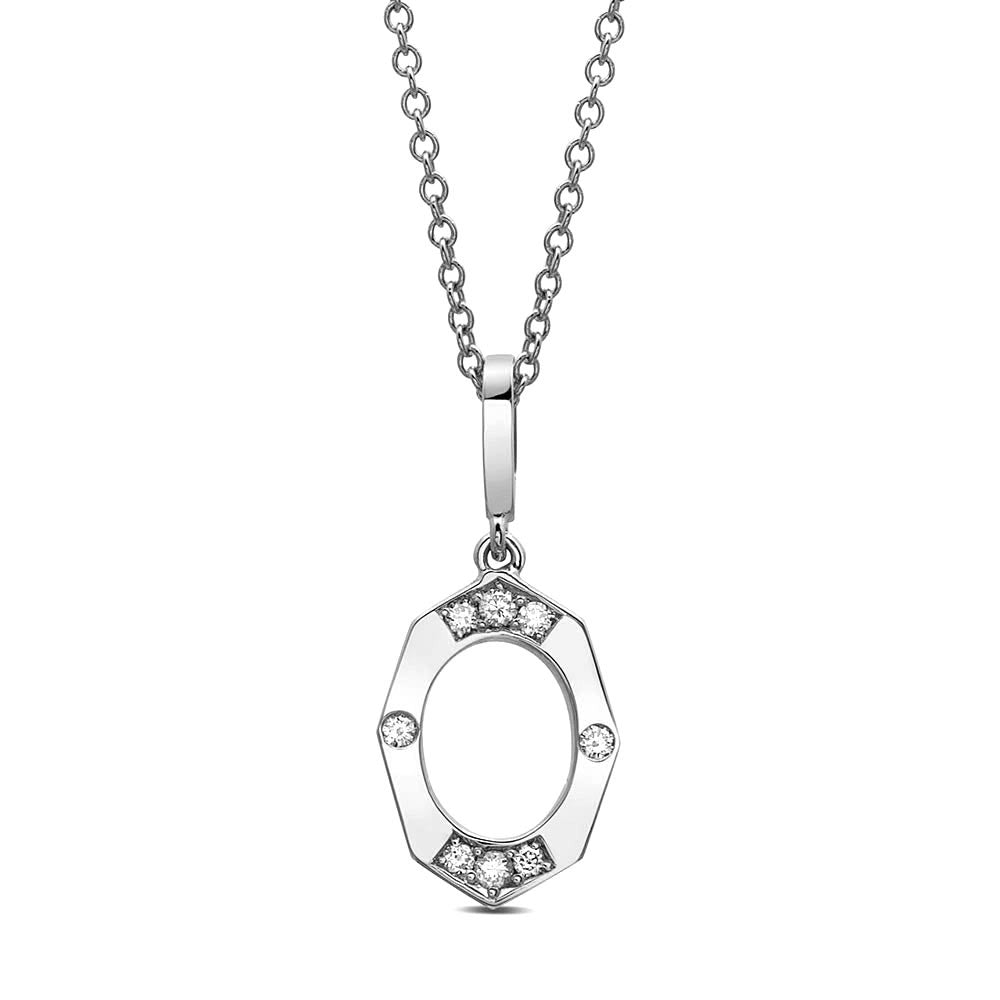 Dainty Diamond Pendant in White Gold By Irthly