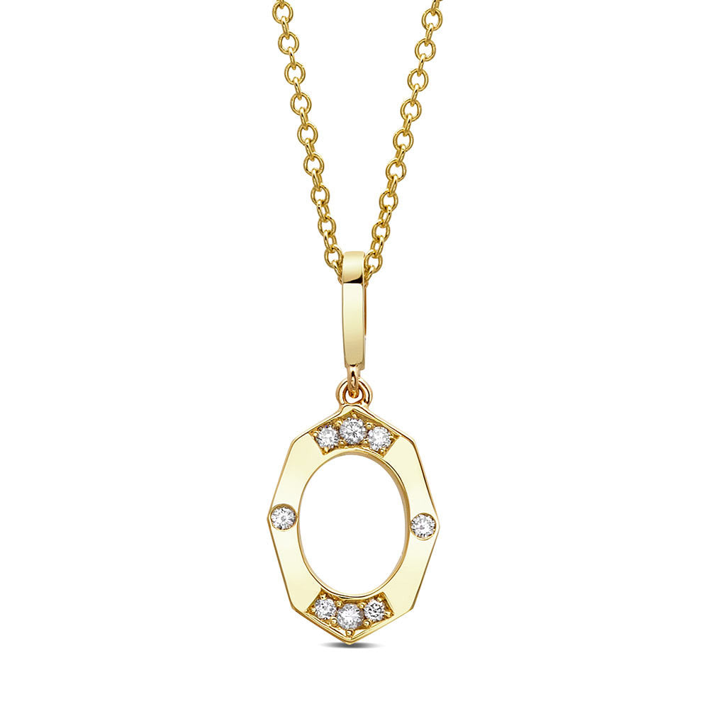 Dainty Diamond Pendant in Yellow Gold By Irthly