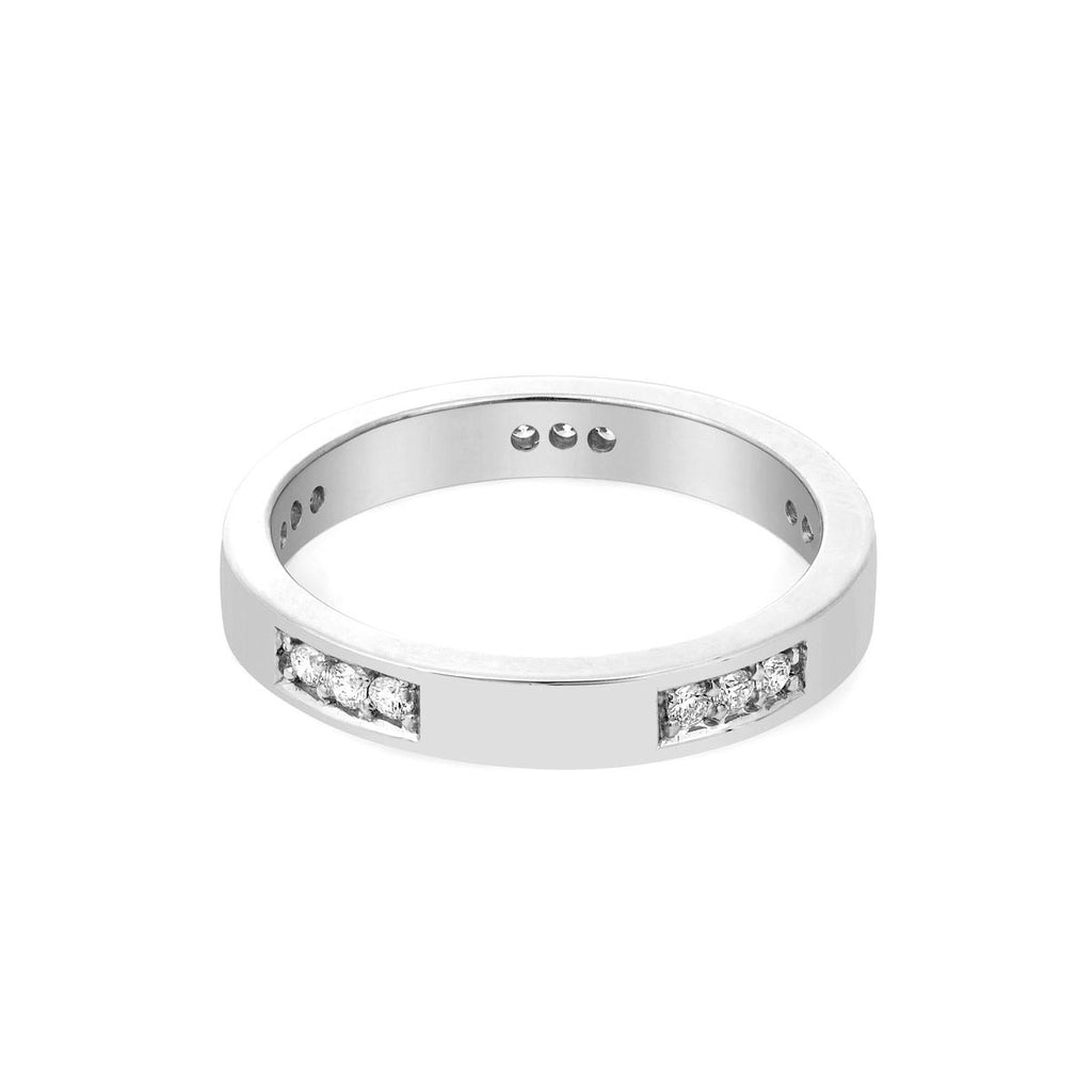 Diamond Engagement Band in White Gold By Irthly