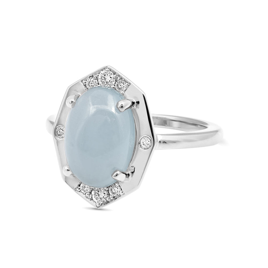 Aquamarine Diamond Ring | Affinity Sans Series | Irthly