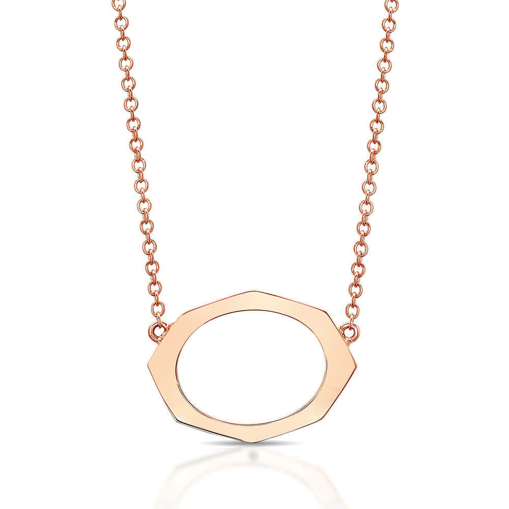 Small Horizontal Diamond Pendant in Gold Jewelry-Affinity Sans Series