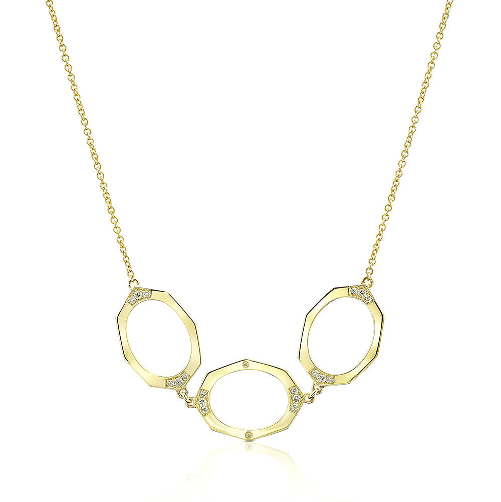 Affinity Sans Diamond Necklace in 18k Gold Jewelry - Irthly - 1