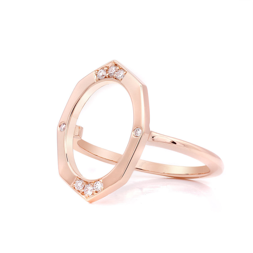 Small Diamond Ring in Gold Jewelry-Affinity Sans Series